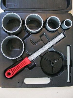 ドリル孔タイルの切断の穴を/陶磁器見た 55mm、炭化タングステンの穴見ましたキットを