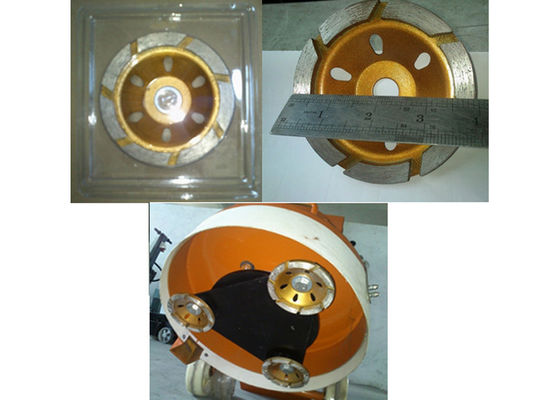 具体的な床のための 7 つの区分のコップの粉砕車輪のダイヤモンドの粉砕ディスク